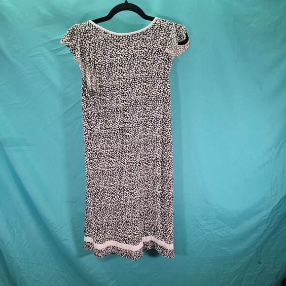 Company Ellen Tracy Womens Floral Midi Dress Black/White Print Size M - Picture 6 of 8